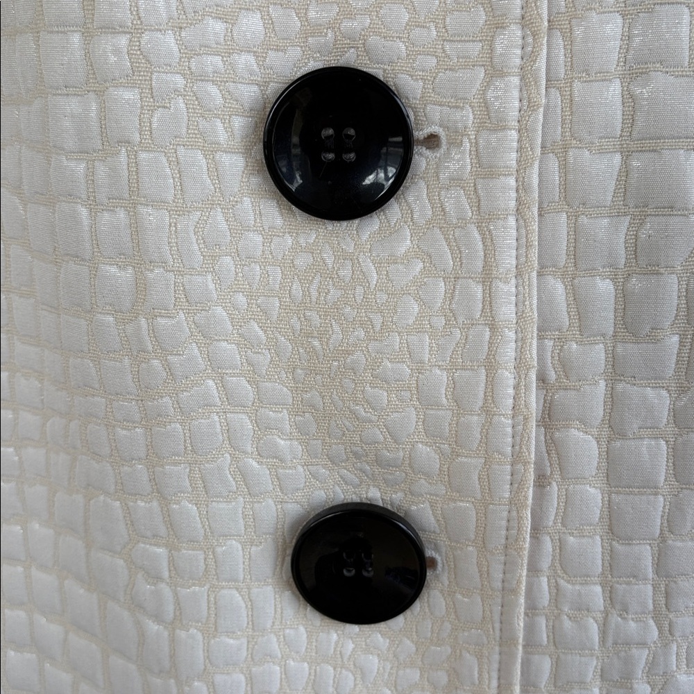 EUC Ali Miles A-Line Button Front Jacket Top Ivory Size Small - Picture 4 of 8